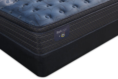 Serta Back Logic 1.1 Eurotop Medium Queen Mattress Set|Ensemble matelas semi-ferme à Euro-plateau Back Logic 1.1 de Serta pour grand lit