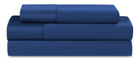 Ensemble de draps Hyper-Cotton BEDGEARMD 3 pièces pour lit simple très long - bleu marine