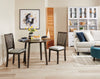 Bryn 3pc Dining Package with 42" Round Drop-Leaf Table & 2 Chairs, Fabric - Dark Grey | Ensemble de salle à manger Bryn 3 pièces avec table ronde de 42 po à abattant et 2 chaises en tissu  - gris foncé