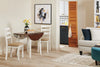 Bryn 3pc Dining Package with 42" Drop-Leaf Table & 2 Chairs, Fabric -Two-Tone White & Brown | Ensemble de salle à manger Bryn 3 pièces avec table de 42 po à abattant et 2 chaises - deux teintes, blanc et brun