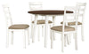 Bryn Drop-Leaf Dining Table, 42" Round - Two-Tone White & Brown | Table de salle à manger ronde Bryn de 42 po avec abattant - deux teintes, blanc et brun