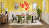 Bowery Dining Table, Sheesham Wood, Metal, Trapizoid Base, 80"W - Brown | Table de salle à manger Bowery de 80 po (L) en sheesham et métal avec base trapézoïde - brune