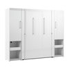 Bestar Avalon Full Murphy Bed & Storage Cabinets with Pull-Out Shelf (101 W)|Lit double escamotable Avalon de Bestar de 101 po (L) avec armoires de rangement et tablette coulissante
