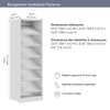 Bestar Florence 25" Modular Shoe Shelf Closet System with LED Light - White|Système de garde-robe modulaire Florence de Bestar de 25 po avec tablette pour chaussures et éclairage à DEL - blanc