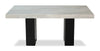 Cami Dining Table with Genuine Marble Top, 70"W - White | Table de salle à manger Cami de 70 po (L) avec dessus en marbre véritable - blanche