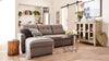 Carter 2-Piece Left-Facing Linen-Look Fabric Sleeper Sectional with Storage Chaise - Solis Grey | Sofa-lit sectionnel de gauche Carter 2 pièces en tissu d’apparence lin avec fauteuil long de rangement - gris Solis