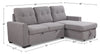 Carter 2-Piece Right-Facing Linen-Look Fabric Sleeper Sectional with Storage Chaise - Solis Grey | Sofa-lit sectionnel de droite Carter 2 pièces en tissu d’apparence lin avec fauteuil long de rangement - gris Solis