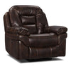 Leo 41" Leather-Look Fabric Power Reclining Chair - Walnut Brown | Fauteuil à inclinaison électrique Leo de 41 po en tissu d’apparence cuir - brun noyer
