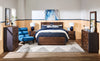 Scott Living Dante Bedside 2-Drawer Nightstand, 24"W x 24.3"H - Brown | Table de nuit Dante de Scott Living de 24 po (L) x 24,3 po (H) à 2 tiroirs - brune