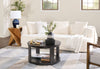 Declan 31.5" Modern Round Coffee Table with Shelf & Casters - Black | Table à café ronde Declan moderne de 31,5 po avec tablette - noire