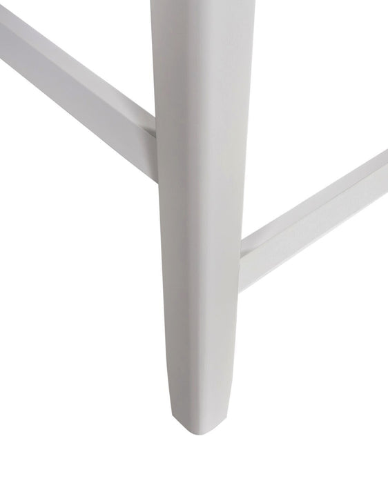 Chaise de salle à manger Dena de hauteur comptoir en tissu d’apparence lin - gris tourterelle