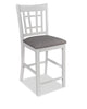Dena Counter-Height Dining Chair with Linen-Look Fabric - Dove Grey | Chaise de salle à manger Dena de hauteur comptoir en tissu d’apparence lin - gris tourterelle