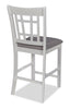 Dena Counter-Height Dining Chair with Linen-Look Fabric - Dove Grey | Chaise de salle à manger Dena de hauteur comptoir en tissu d’apparence lin - gris tourterelle