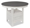 Dena Dining Table with 42-60"W Extension, Round  - Dove Grey | Table de salle à manger ronde Dena de 42 po à 60 po (L) avec rallonge - gris tourterelle