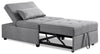 Dune 43.75" Fabric Convertible Sleeper Chair with Tufted Cushions - Grey | Fauteuil-lit convertible Dune de 43,75 po en tissu avec coussins capitonnés - gris