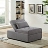 Dune 43.75" Fabric Convertible Sleeper Chair with Tufted Cushions - Grey | Fauteuil-lit convertible Dune de 43,75 po en tissu avec coussins capitonnés - gris