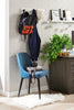 Eden Dining Chair with Linen-Look Fabric, Metal - Blue | Chaise de salle à manger Eden en tissu d’apparence lin et en métal - bleue