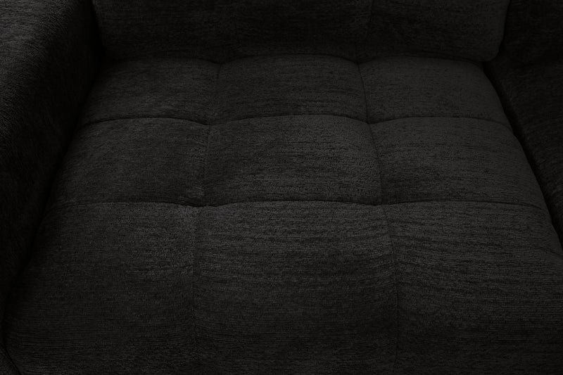 Sofa sectionnel modulaire à coulissement et inclinaison électriques de droite Elevate de Scott Living 3 pièces en tissu de chenille - Ebony