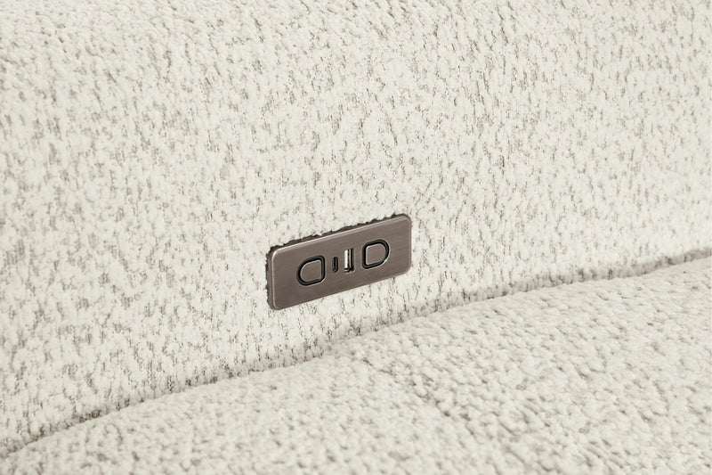 Sofa modulaire à inclinaison électrique Elevate de Scott Living de 115 po en tissu de chenille - taupe