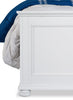 Ella Panel Bed with Headboard & Frame, Chevron Pattern, White - Queen Size | Lit à panneaux Ella blanc avec tête de lit, cadre et motif de chevrons - format grand lit