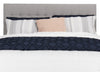 Ellis Upholstered Headboard in Grey Fabric, Button Tufted - Queen Size | Tête de lit rembourrée Ellis en tissu gris avec capitonnage à boutons - format grand lit