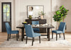 Emery Dining Chair with Polyester Fabric - Blue | Chaise de salle à manger Emery en tissu de polyester - bleue