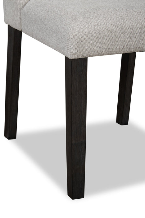 Chaise de salle à manger Emery en tissu de polyester - grise
