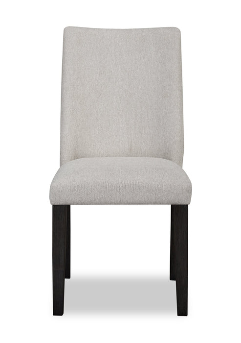 Chaise de salle à manger Emery en tissu de polyester - grise