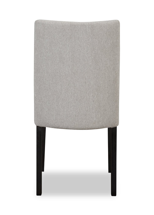 Chaise de salle à manger Emery en tissu de polyester - grise