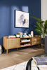 Emme 72" Modern TV Stand with Storage and Cable Management for TVs up to 80"- Light Brown|Meuble pour téléviseur moderne Emme de 72 po avec rangement et système de gestion des câbles pour téléviseurs jusqu’à 80 po - brun clair