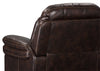 Leo 41" Leather-Look Fabric Power Reclining Chair - Walnut Brown | Fauteuil à inclinaison électrique Leo de 41 po en tissu d’apparence cuir - brun noyer