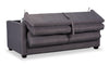 Made in Canada Everlee 76.5" Microsuede Queen-Size Sofa Bed with Memory Foam and Two Accent Pillows - Grey | Grand sofa-lit Everlee de 76,5 po fabriqué au Canada en microsuède avec mousse à mémoire de forme et deux coussins décoratifs - gris