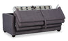 Made in Canada Everlee 76.5" Microsuede Queen-Size Sofa Bed with Memory Foam and Two Accent Pillows - Grey | Grand sofa-lit Everlee de 76,5 po fabriqué au Canada en microsuède avec mousse à mémoire de forme et deux coussins décoratifs - gris