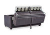 Made in Canada Everlee 76.5" Microsuede Queen-Size Sofa Bed with Memory Foam and Two Accent Pillows - Grey | Grand sofa-lit Everlee de 76,5 po fabriqué au Canada en microsuède avec mousse à mémoire de forme et deux coussins décoratifs - gris