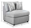 Scott Living Evolve Modular 5-Piece Linen-Look Fabric Sectional with Feather Down Cushions - Grey | Sofa sectionnel modulaire Evolve de Scott Living 5 pièces en tissu d’apparence lin avec coussins en duvet et plumes - gris