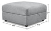 Scott Living Evolve Modular 39.5" Linen-Look Fabric Storage Ottoman with Feather Down Cushion - Grey | Pouf de rangement modulaire Evolve de Scott Living de 39,5 po en tissu d’apparence lin avec coussin en duvet et plumes - gris