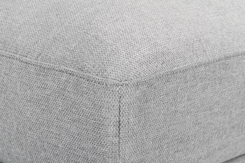 Sofa sectionnel modulaire de style cocon Evolve de Scott Living 4 pièces en tissu d’apparence lin avec coussins en duvet et plumes - gris
