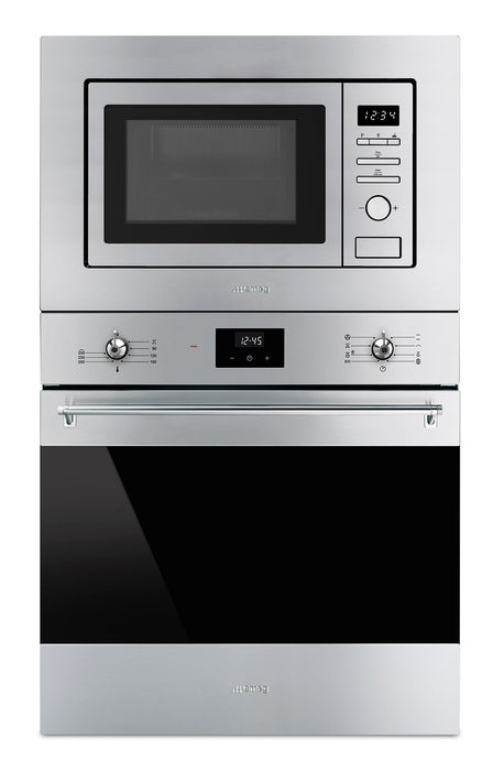 Four à micro-ondes encastré Smeg de 0,7 pi3 avec trousse d'encastrement - FMIU020X