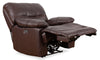 Franco 42.5" Genuine Leather Zero Gravity Power Reclining Chair with USB Port - Brown | Fauteuil à inclinaison électrique Franco de 42,5 po en cuir véritable avec position zéro gravité et port USB - brun