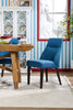 Gabi Dining Chair with Linen-Look Fabric - Blue | Chaise de salle à manger Gabi en tissu d’apparence lin - bleue