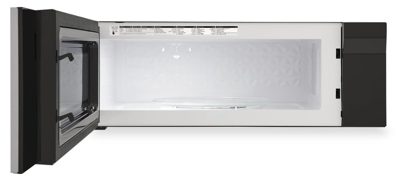Four à micro-ondes à hotte intégrée Frigidaire Gallery de 1,2 pi³ avec conception à profil bas et cuisson par capteur - acier inoxydable Smudge-ProofMD - GMOS1266AF