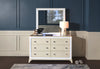 Halo Bedroom Dresser Mirror with LED Light, Glam - White | Miroir de commode de chambre à coucher somptueux Halo avec éclairage à DEL - blanc