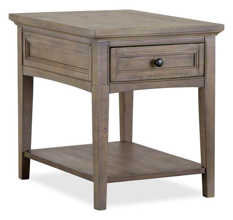Table de bout traditionnelle Hanson de 20 po en pin - gris tourterelle