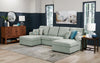 Scott Living Haven 3-Piece Chenille Fabric Sleeper Sectional with Two Storage Chaises - Seafoam Blue | Sofa-lit sectionnel Haven de Scott Living 3 pièces en tissu de chenille avec 2 fauteuils longs de rangement - bleu écume de mer