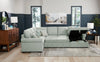 Scott Living Haven 3-Piece Right-Facing Chenille Fabric Sleeper Sectional with Storage Chaise - Seafoam Blue | Sofa-lit sectionnel de droite Haven de Scott Living 3 pièces en tissu de chenille avec fauteuil long de rangement - bleu écume de mer