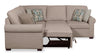 Scott Living Haven 2-Piece Left-Facing Chenille Fabric Sleeper Sectional - Taupe | Sofa-lit sectionnel de gauche Haven de Scott Living 2 pièces en tissu de chenille - taupe