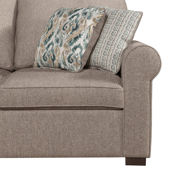 Sofa-lit sectionnel de droite Haven de Scott Living 2 pièces en tissu de chenille - taupe