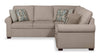 Scott Living Haven 2-Piece Right-Facing Chenille Fabric Sleeper Sectional - Taupe | Sofa-lit sectionnel de droite Haven de Scott Living 2 pièces en tissu de chenille - taupe