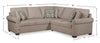 Scott Living Haven 2-Piece Left-Facing Chenille Fabric Sectional - Taupe | Sofa sectionnel de gauche Haven de Scott Living 2 pièces en tissu de chenille - taupe