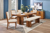 Scott Living Henri Dining Bench with Polyester Fabric, Wood, 68"W - Brown | Banc de salle à manger Henri de Scott Living de 68 po (L) en bois avec tissu de polyester - brun